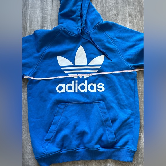adidas Originals Mens Adicolor Classics Trefoil Hoodie Blue - Medium - Picture 3 of 6